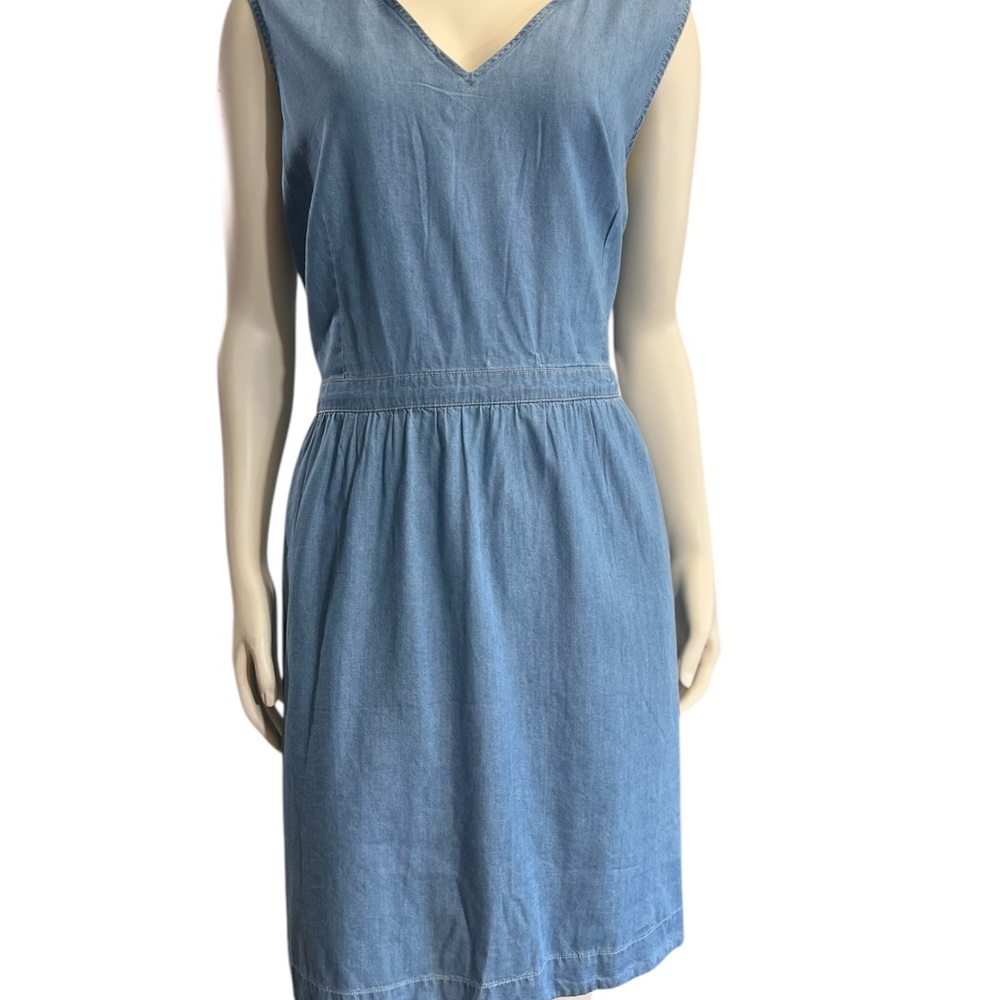 Denim Sleeveless Dress with Back Bow Detail Levi XL